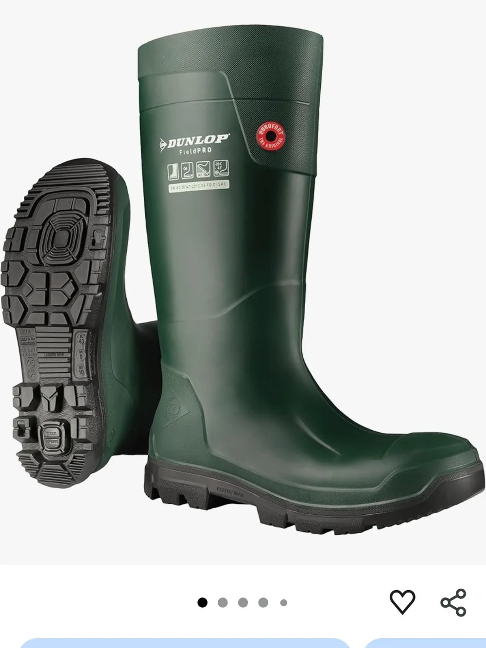 Men's Dark Green Waterproof Rain & Snow Boots